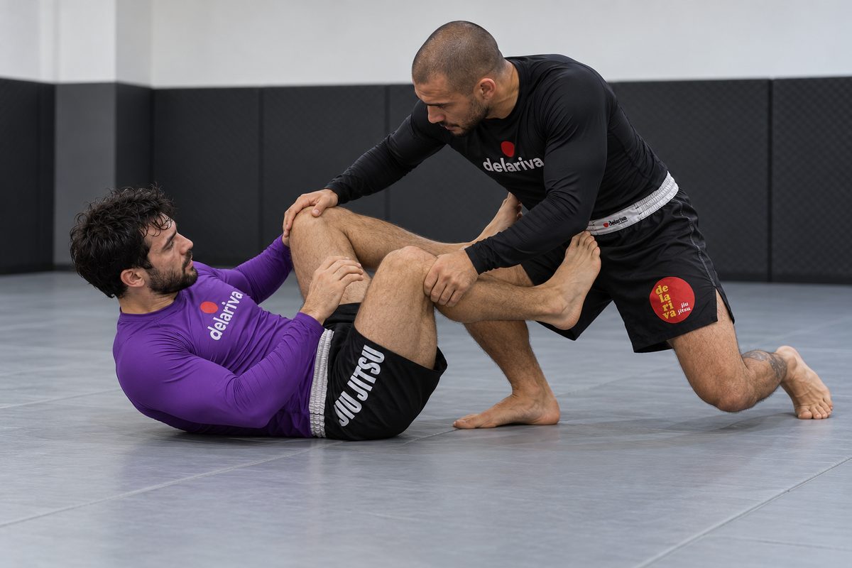 Aluno a passar a guarda sem kimono